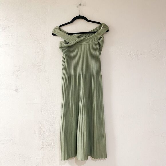 Sovere Inertia Knit Midi Skirt in Green XL - Picture 3 of 7